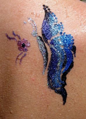 Glitter Butterfly Pics Tattoo